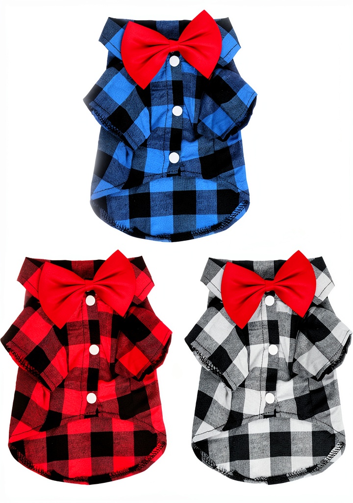 Tongcloud plaid dog shirt on a large breed dog