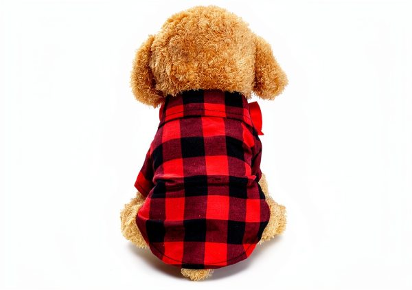 Tongcloud Plaid Dog Shirt Polyester Cotton Pet Apparel-5