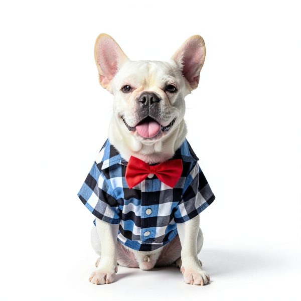 Tongcloud Plaid Dog Shirt Polyester Cotton Pet Apparel-1