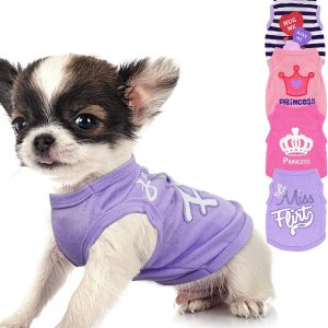 Dog Shirts Small Dogs Floral Cotton Sun Protection-0
