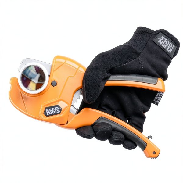 Klein Tools 1-1/4-Inch Ratcheting PVC Pipe Cutter with Die Cast-1