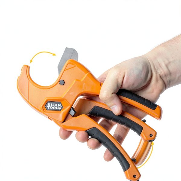 Klein Tools 1-1/4-Inch Ratcheting PVC Pipe Cutter with Die Cast-2